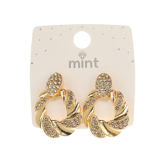 JAE47239 - Rhinestone Swirl Earring