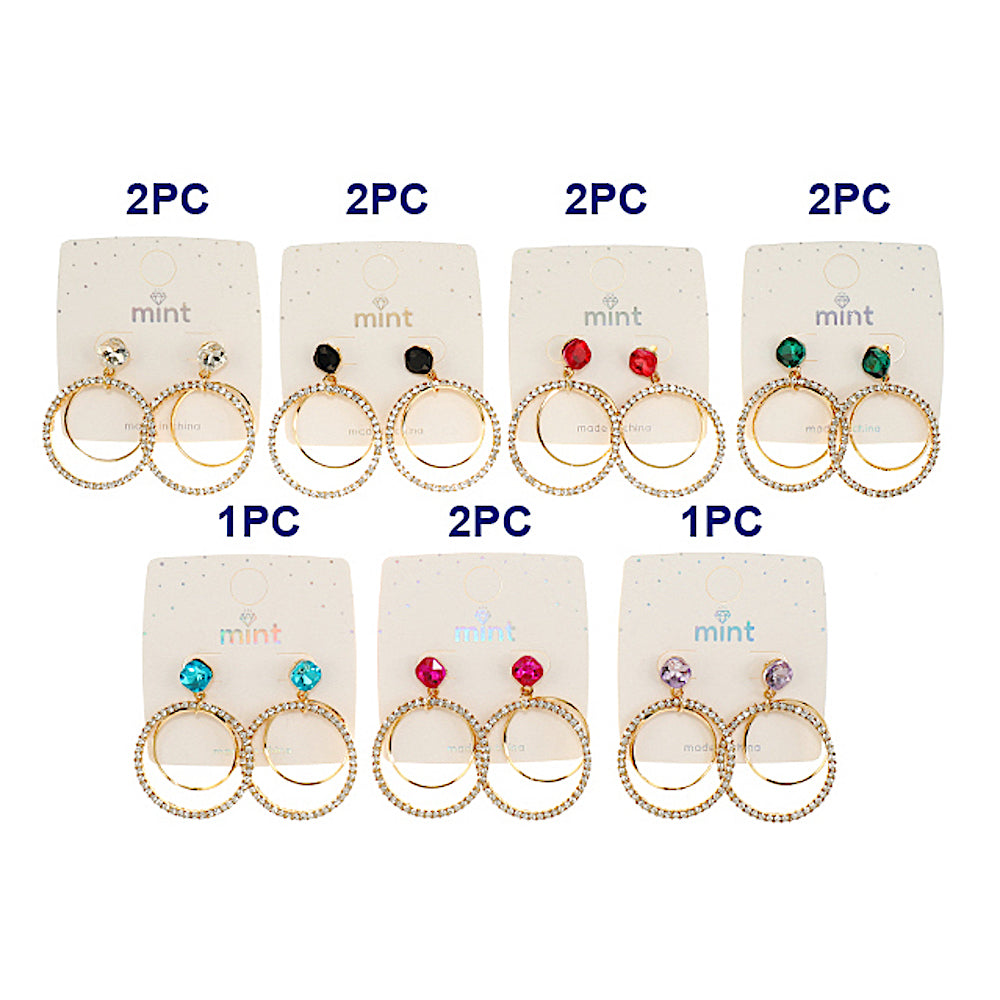 Rhinestone Circle Earring