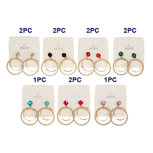 Rhinestone Circle Earring
