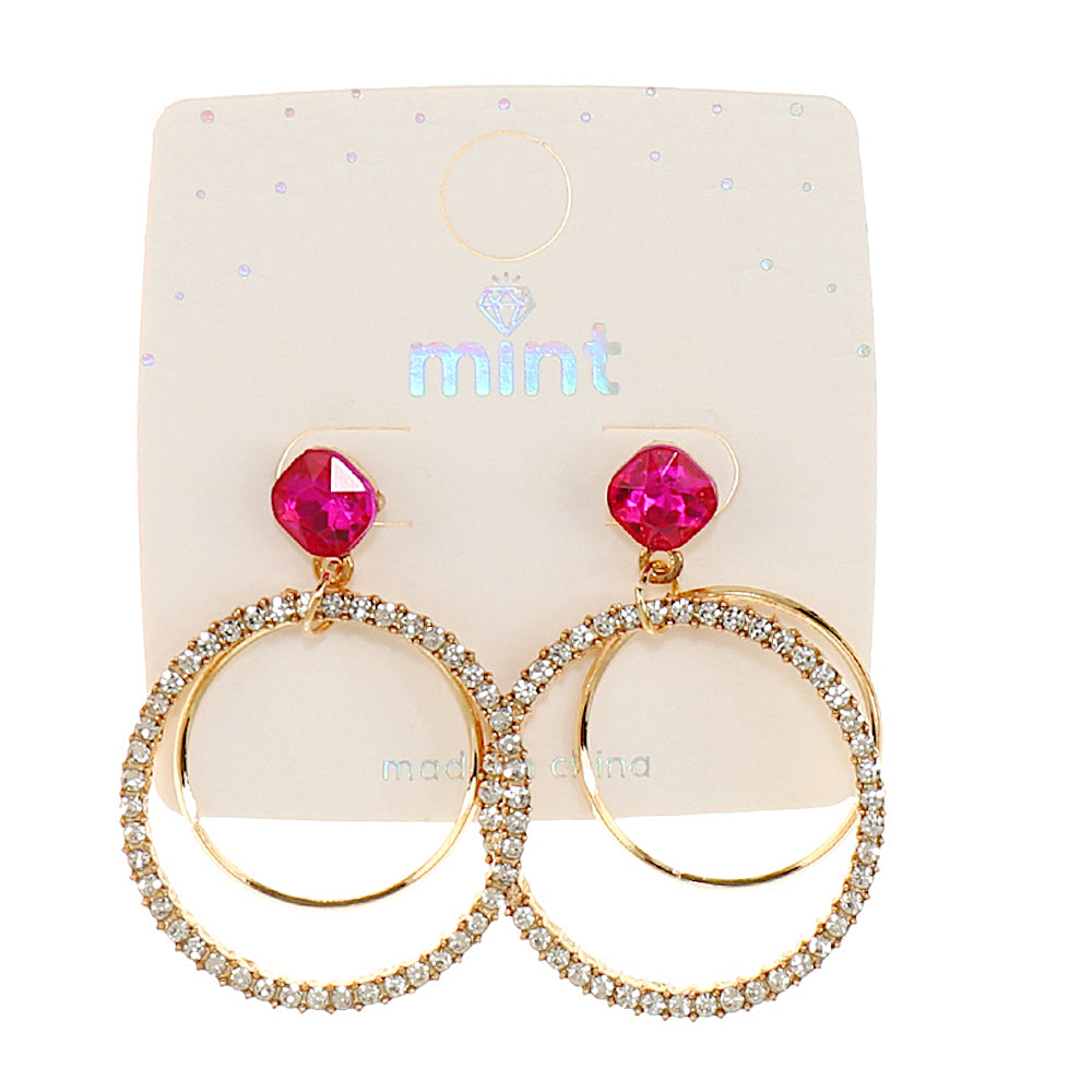 Rhinestone Circle Earring
