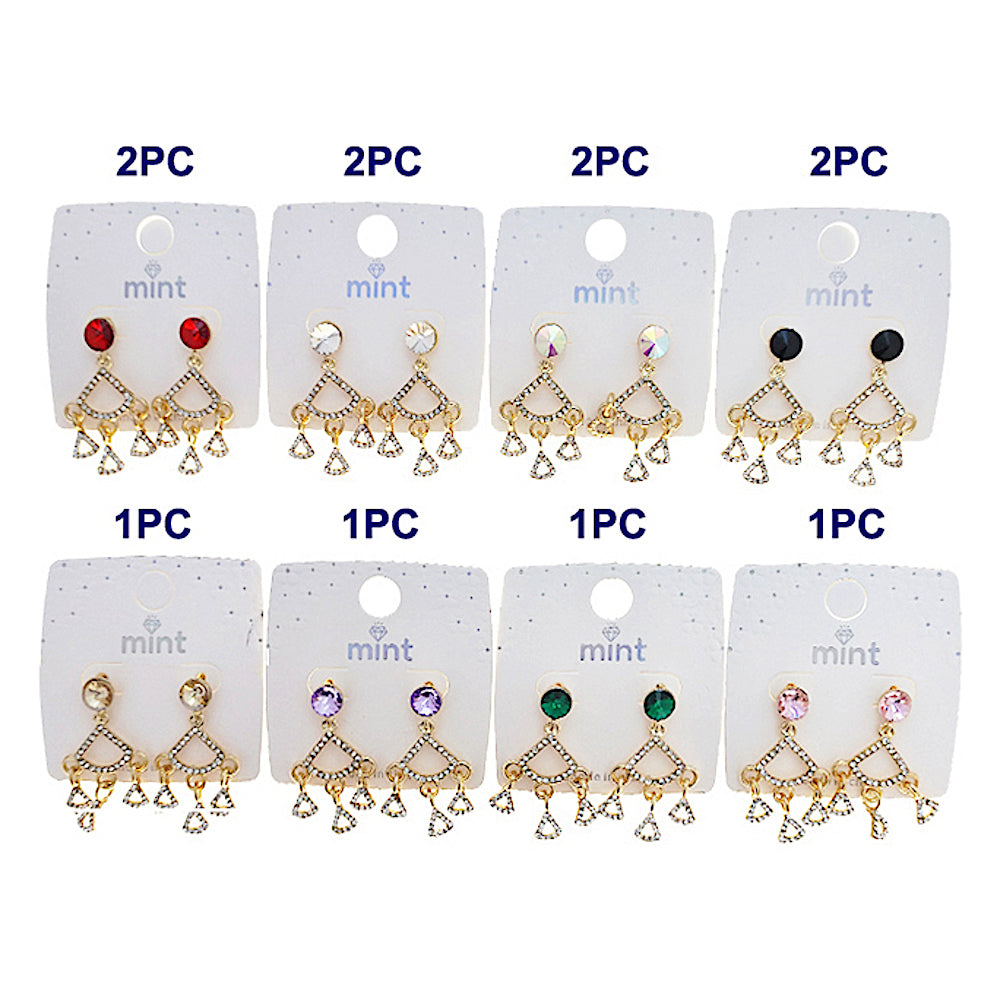 Vintage Geometric Crystal Earring