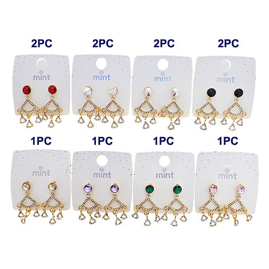 Vintage Geometric Crystal Earring