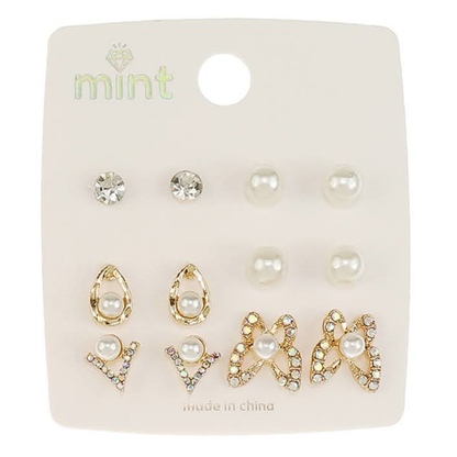 JAE47308 - 6 Pair Butterfly Earring Set
