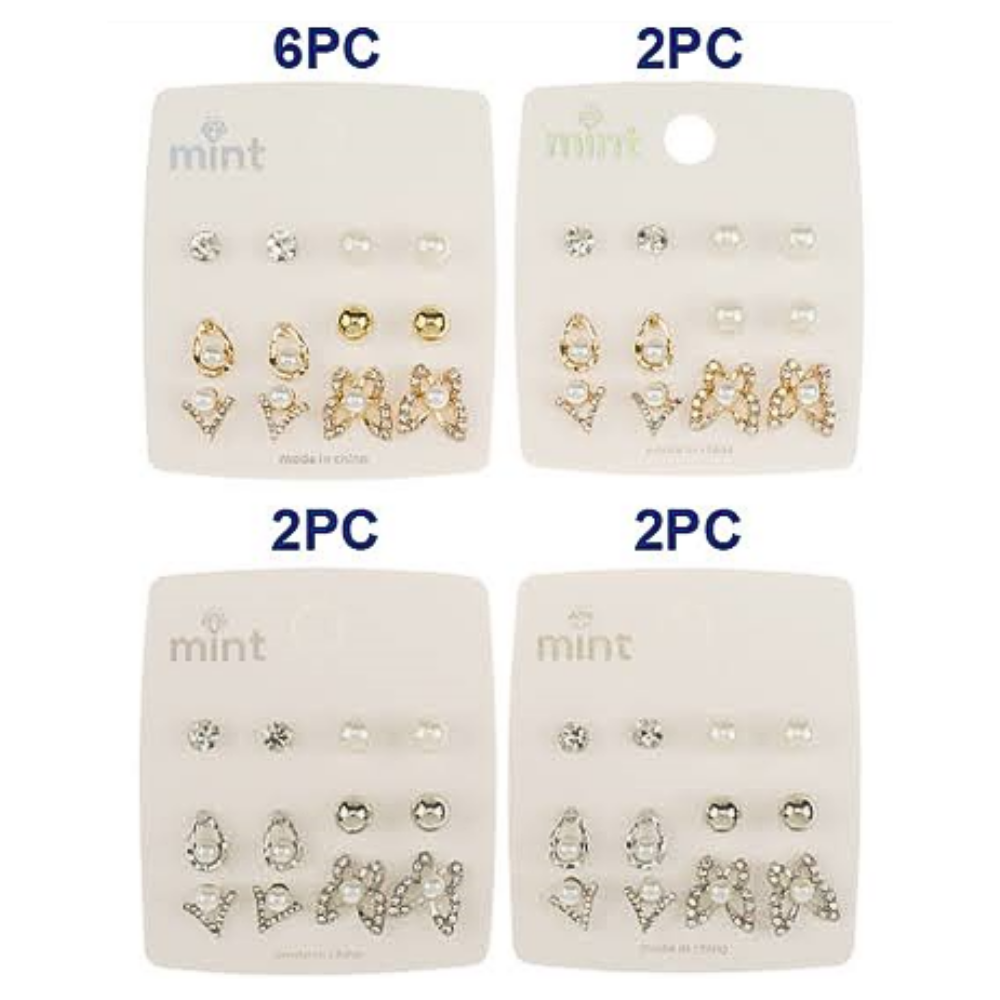 JAE47308 - 6 Pair Butterfly Earring Set