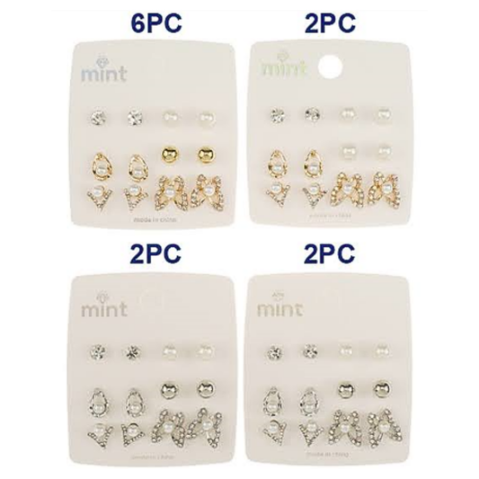 JAE47308 - 6 Pair Butterfly Earring Set