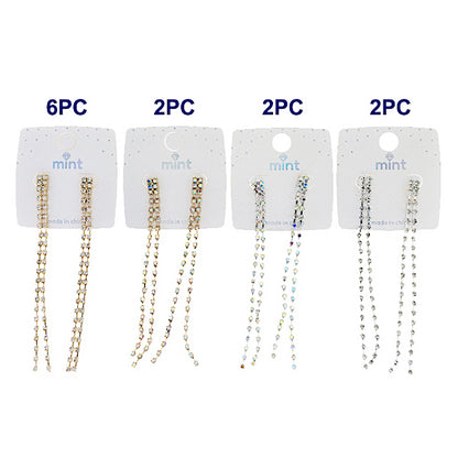 JAE47372 - Rhinestone Cascade Earrings