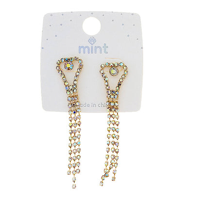 Rhinestone Heart Cascade Earring