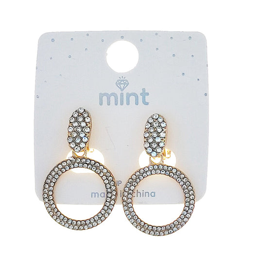JAE47500C - Clip On Rhinestone Shapes Earring
