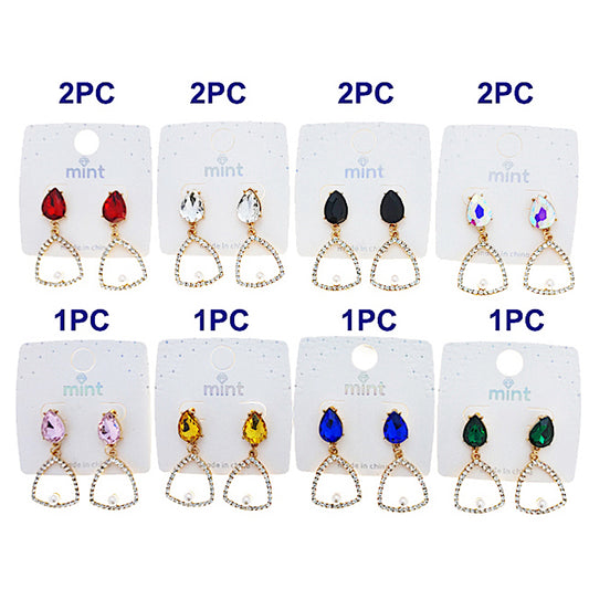 Geometric Crystal Earring