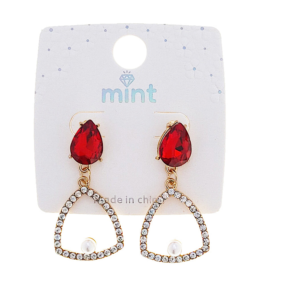 Geometric Crystal Earring