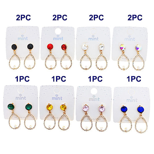 Geometric Crystal Earring