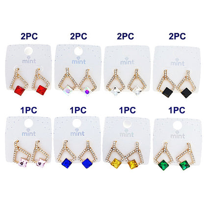 Geometric Crystal Earring