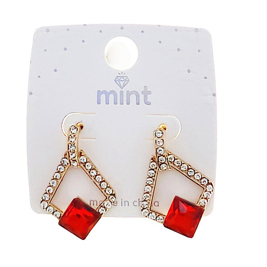 Geometric Crystal Earring