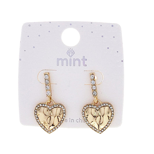 JAE47792 - Hammered Heart Earring
