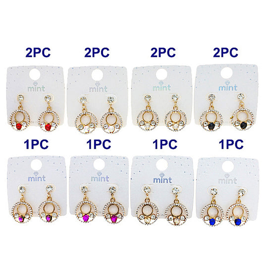 JAE47800 - Geometric Crystal Earring