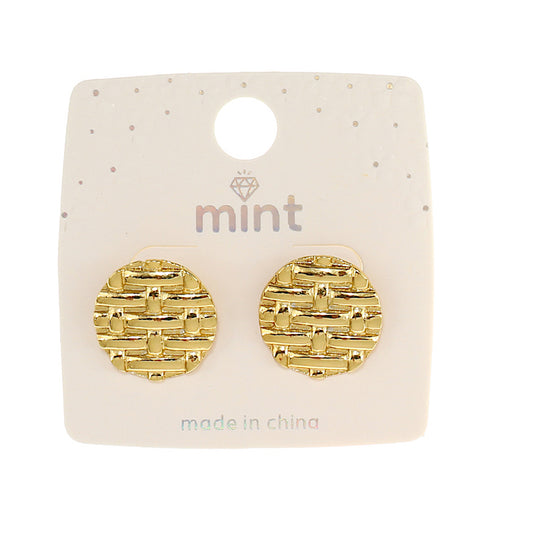 Basketweave Post Earring