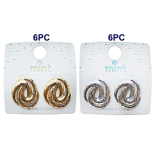 JAE48054 - Brushed Swirl Post Earring