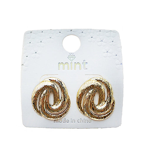 JAE48054 - Brushed Swirl Post Earring