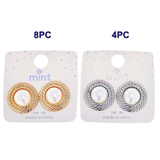 JAE48109C - Clip On Pearl Earring