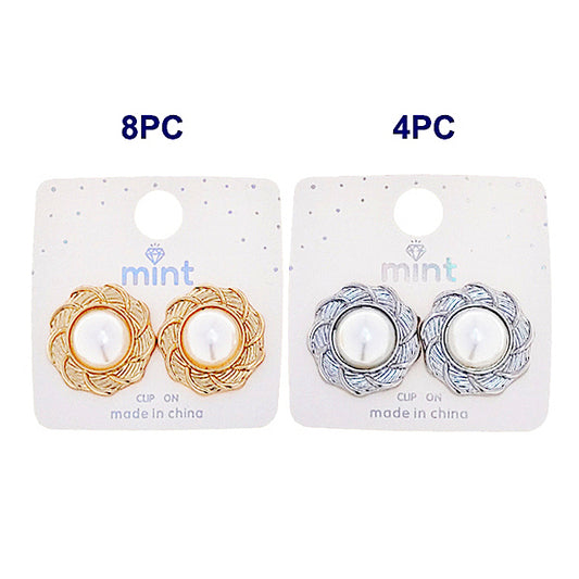 JAE48110C - Clip On Pearl Earring