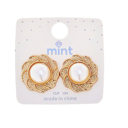 Clip On Pearl Statement Earring
