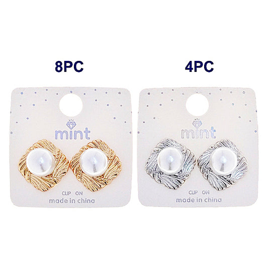 JAE48114C - Clip On Pearl Earring