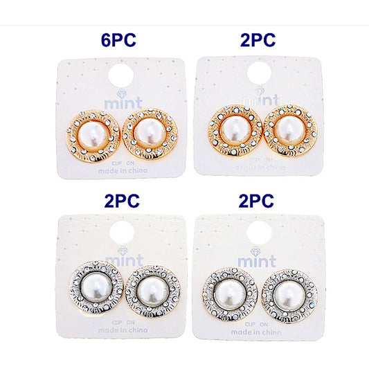 JAE48120C - Clip On Pearl Earring