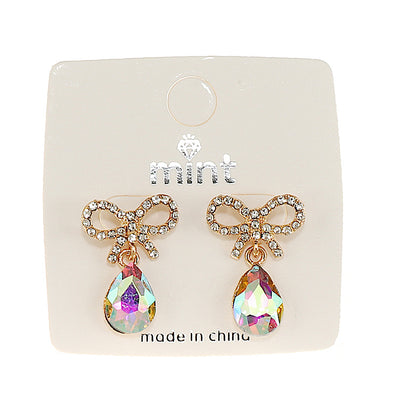 JAE48161 - Coquette Bow Crystal Earring