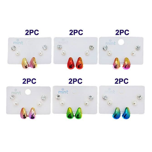 JAE48198 - 3 Pair Teardrop Earring Set