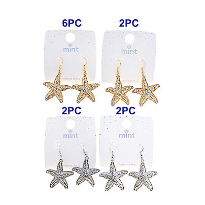 JAE48256 - Rhinestone Starfish Earring