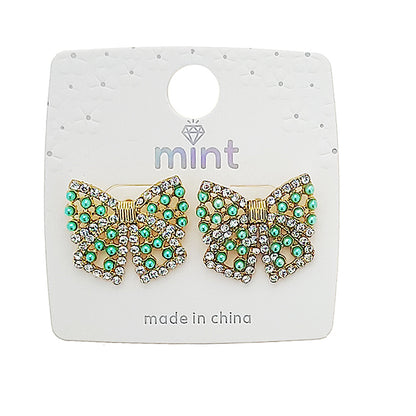 JAE48306 - Pavé Bow Post Earring