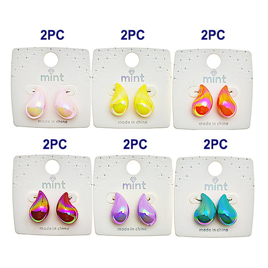 JAE48449 - Holographic Teardrop Post Earring