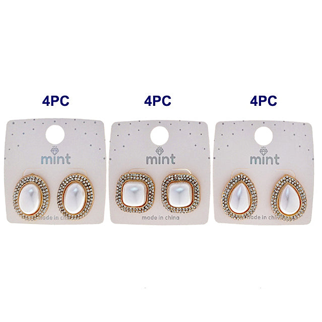 JAE48676 - Assorted Shapes Pearl Post Earring