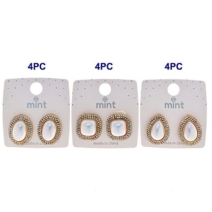 JAE48676 - Assorted Shapes Pearl Post Earring