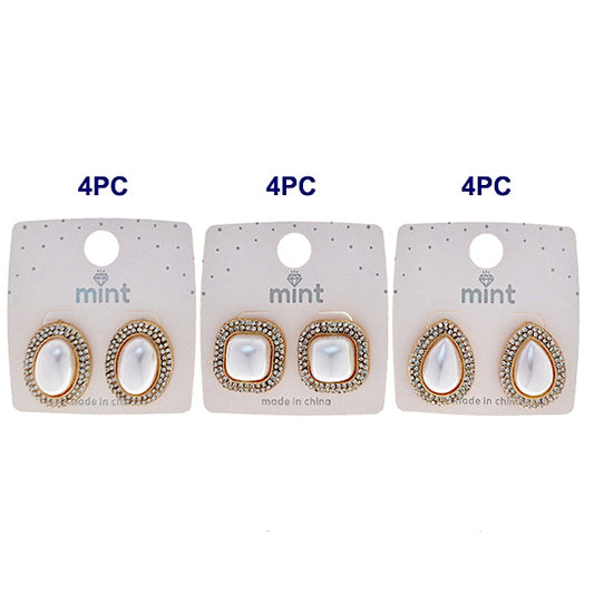 JAE48676 - Assorted Shapes Pearl Post Earring
