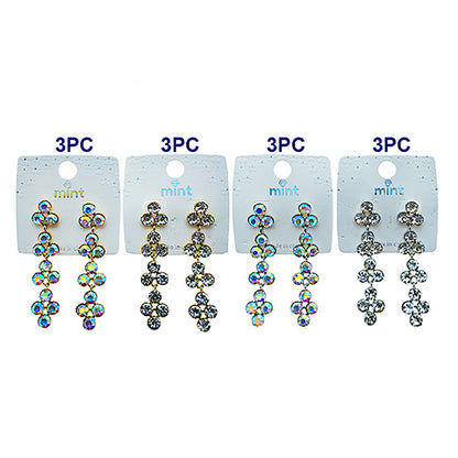 Crystal Cluster Drop Earring