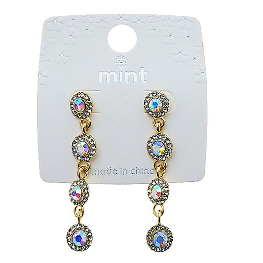 Crystal Halo Drop Earring