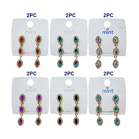 Marquise Halo Drop Earring