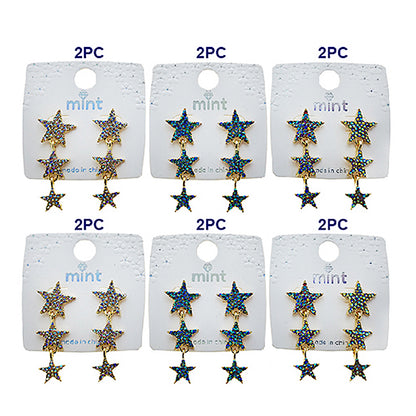 Rhinestone Star Cascade Earring