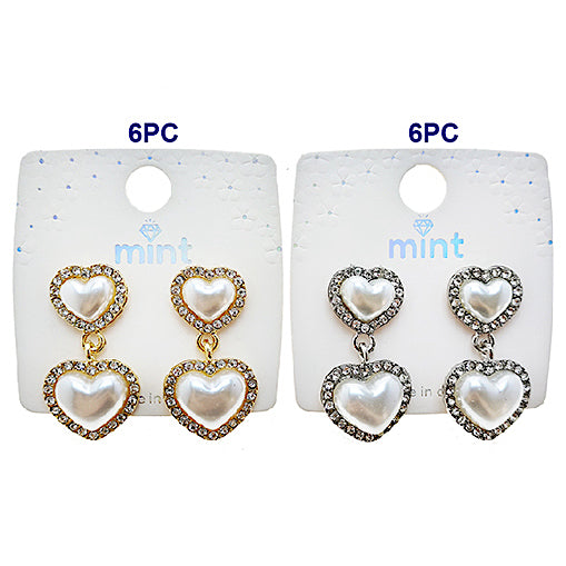 JAE49165 - Pearl Heart Earring