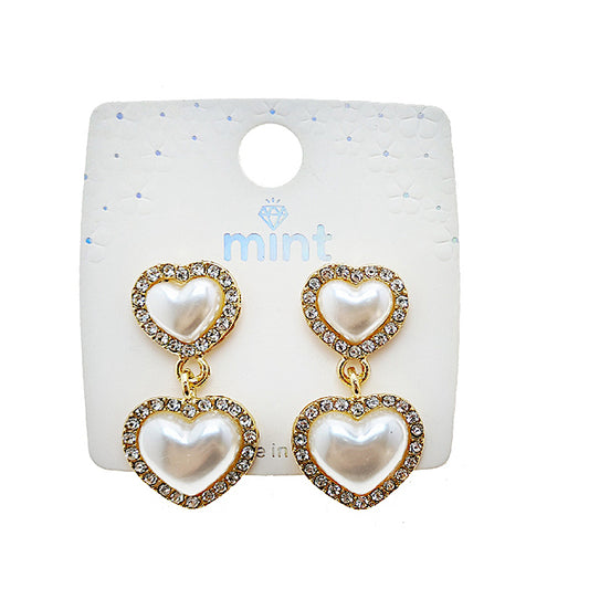 JAE49165 - Pearl Heart Earring