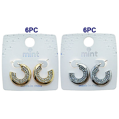 Mini Rhinestone Hoops