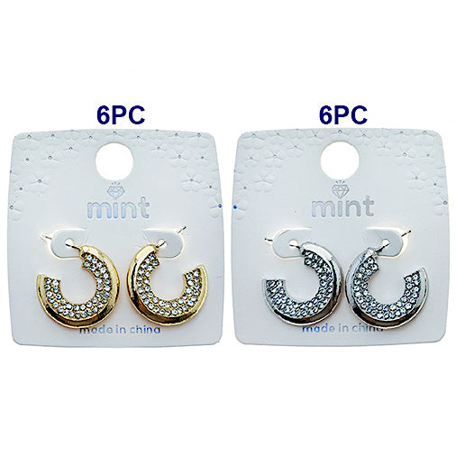 Mini Rhinestone Hoops