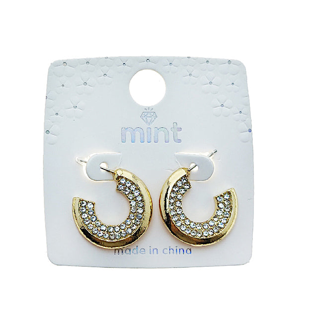 Mini Rhinestone Hoops
