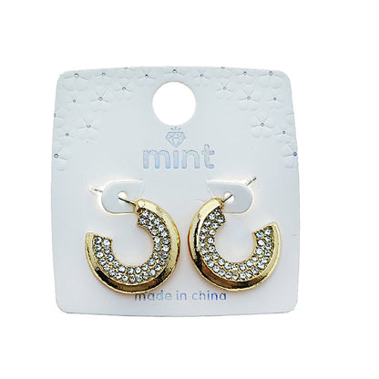 Mini Rhinestone Hoops