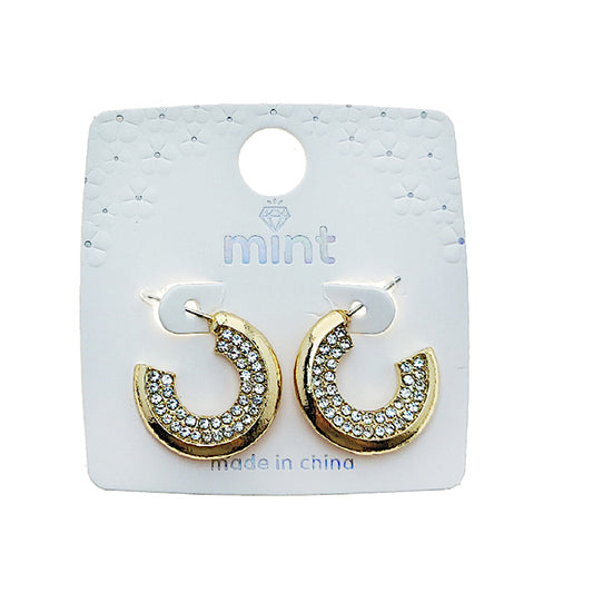Mini Rhinestone Hoops