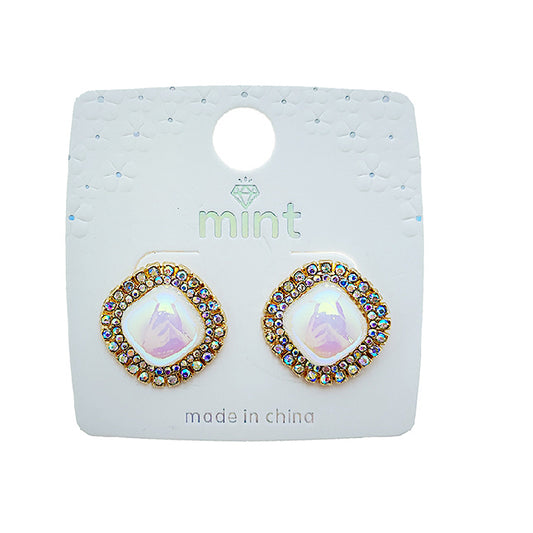 JAE49169 - Square Pearl Post Earring