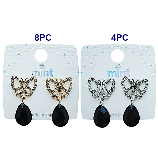 JAE49328BK - Black Butterfly Earring