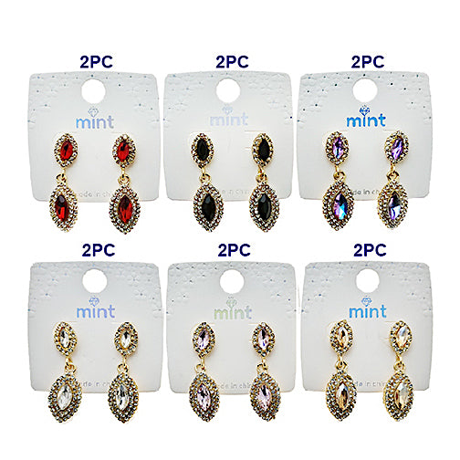 JAE49344 - Rhinestone Marquise Earring
