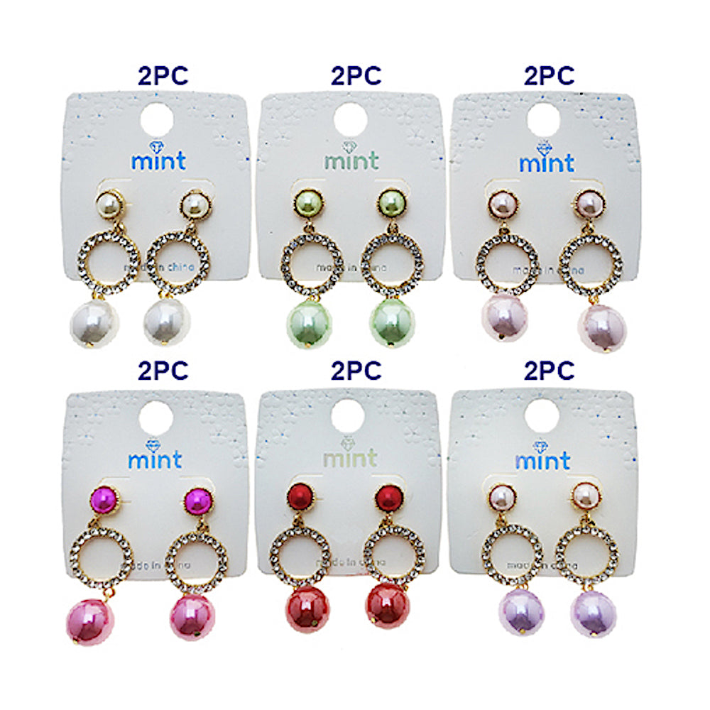 Colorful Pearl Drop Earring